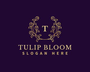 Tulip - Tulip Flower Wreath logo design