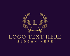 Tulip Flower Wreath Logo