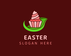 Sweet Cupcake Leaf Logo