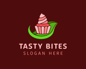 Sweet Cupcake Leaf Logo