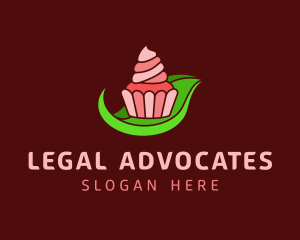 Delicious - Sweet Cupcake Leaf logo design