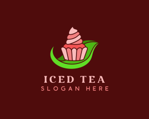 Sweet Cupcake Leaf logo design