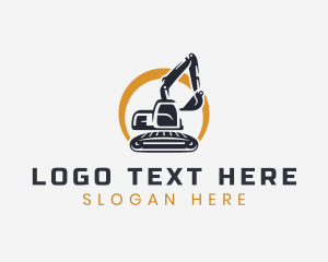 Backhoe Construction Excavator Logo