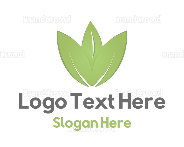 Green Tulip Flower Logo