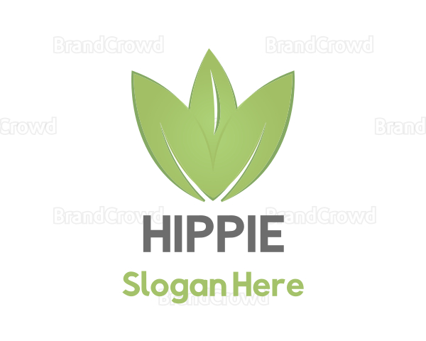 Green Tulip Flower Logo
