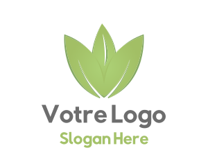 Leaf - Green Tulip Flower logo design