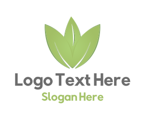 Massage - Green Tulip Flower logo design