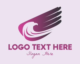 Eagle - Purple Eagle Wing logo design