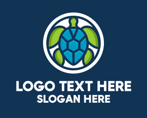 Turtle Shell - Sea Turtle Jewel logo design