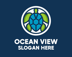 Sea Turtle Jewel  logo design