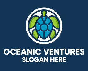 Sea Turtle Jewel  logo design