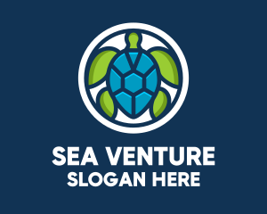 Sea Turtle Jewel  logo design