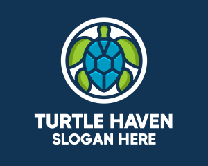 Turtle - Sea Turtle Jewel logo design