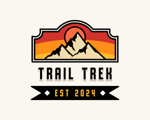 Hiker - Mountain Peak Hiker logo design