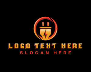 Power Cord - Electric Plug Power logo design