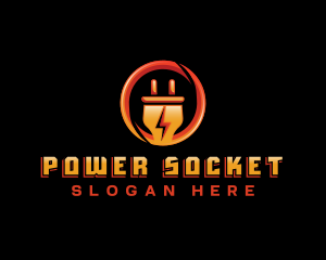 Socket - Electric Plug Power logo design
