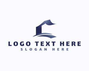 Letter C - Creative Calligraphy Swoosh logo design