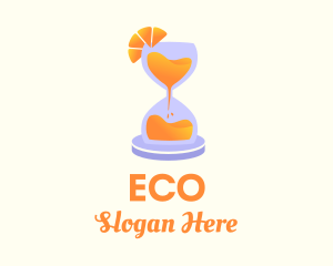 Orange Juice Hourglass Logo