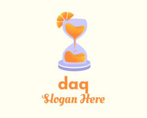 Orange Juice Hourglass Logo