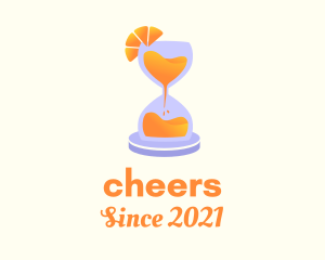 Fresh - Orange Juice Hourglass logo design