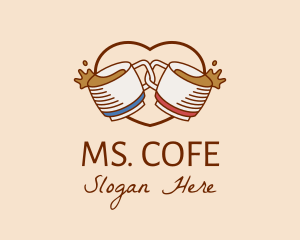 Love Cafe Drinks  logo design