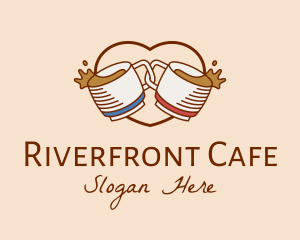 Love Cafe Drinks  logo design