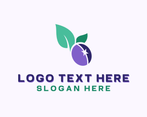 Ripe - Organic Plum Fruit logo design