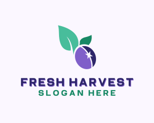 Ripe - Organic Plum Fruit logo design