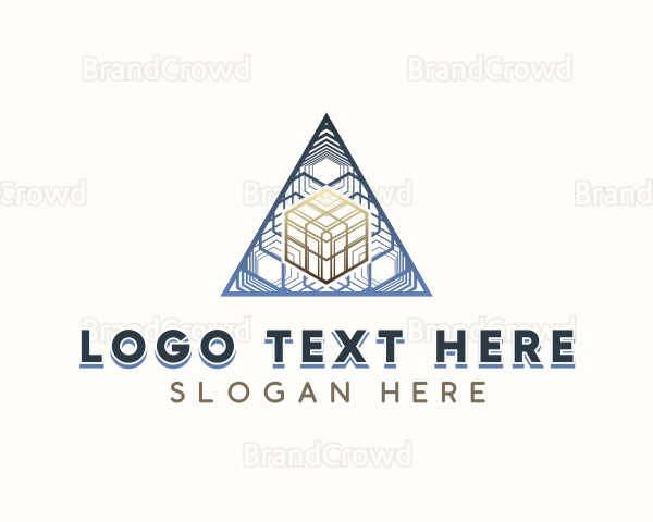 Technology Pyramid Cube Logo