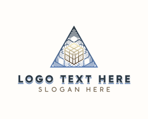 Crypto - Technology Pyramid Cube logo design