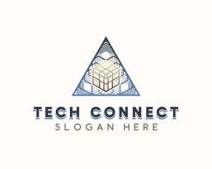 Technology Pyramid Cube Logo