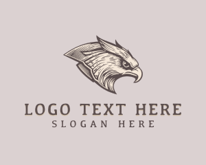 Hand Drawn - Patriotic Eagle Bird logo design