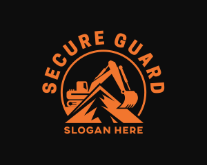 Excavation - Industrial Mountain Machinery logo design