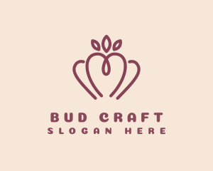 Bud - Flower Bud Letter M logo design