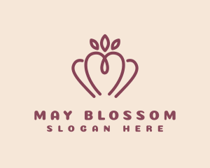 Flower Bud Letter M logo design