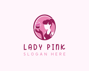 Cupcake Pastry Lady logo design