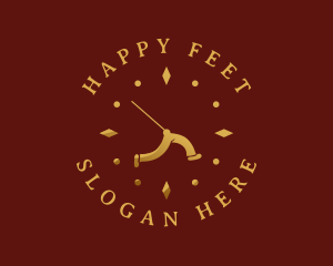 Feet - Clock Run Time logo design