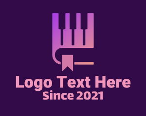 Orchestra - Piano Keys Book logo design