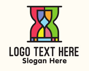 Colored - Colorful Hourglass Timer logo design