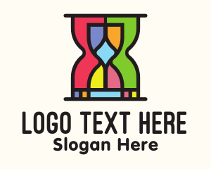 Colorful Hourglass Timer Logo