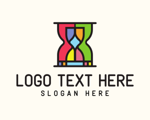 Colored - Colorful Hourglass Timer logo design