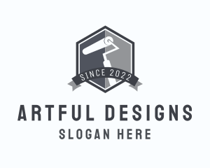 Paint Roller Interior Design  logo design