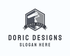 Paint Roller Interior Design  logo design