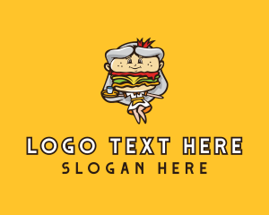 Cartoon - Burger Catering Diner logo design