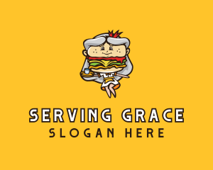 Waitress - Burger Diner Mascot logo design