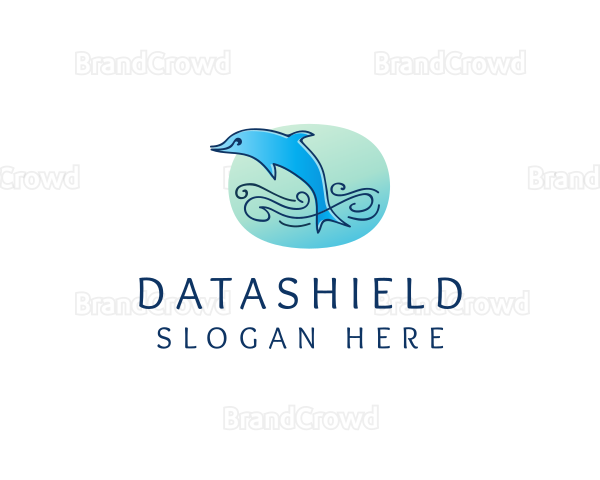 Marine Ocean Dolphin Logo
