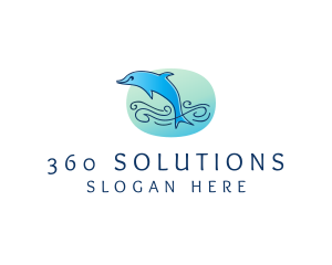 Marine Ocean Dolphin  logo design