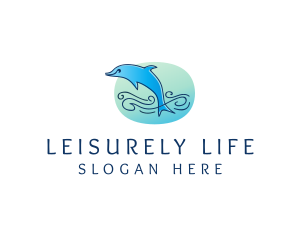 Marine Ocean Dolphin  logo design