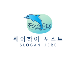 Marine Ocean Dolphin  logo design