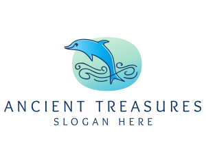 Marine Ocean Dolphin  logo design